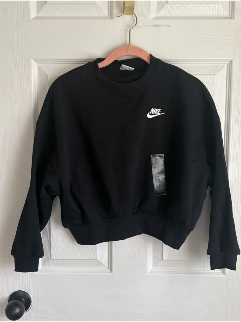 Nike Black Crewneck Sweatshirt with White Swoosh